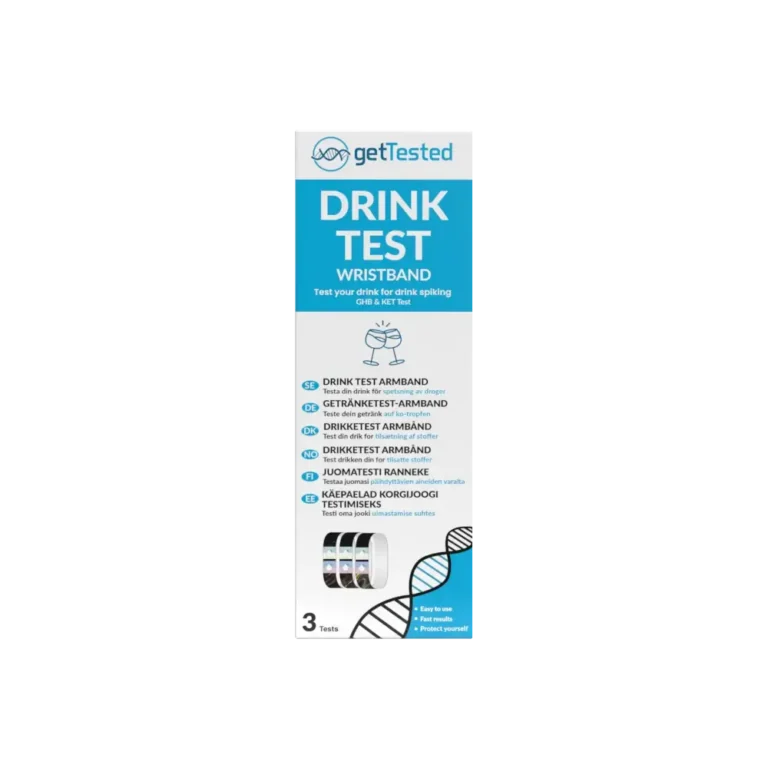 Drink Test Wristband front 1000x1000 1 Apyrankė GHB ir ketamino aptikimui gėrime